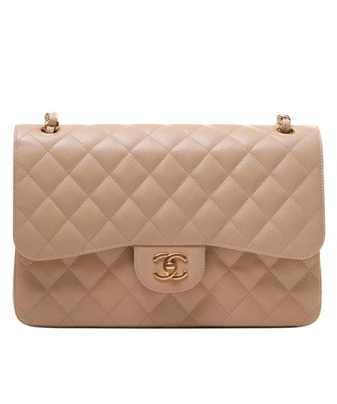 chanel classic jumbo beige caviar|CHANEL Caviar Quilted Jumbo Single Flap Beige Clair.